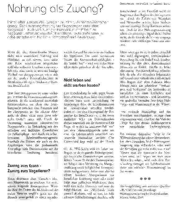 Vorschauseite 1: Nahrung als Zwang?