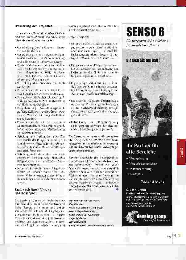 Vorschauseite 2: Pflege-Überleitung - ein PraxisbeispielKurzdarstellung der Einführung der Pflege-Überleitung im Sana-Klinikum Remscheid GmbH
