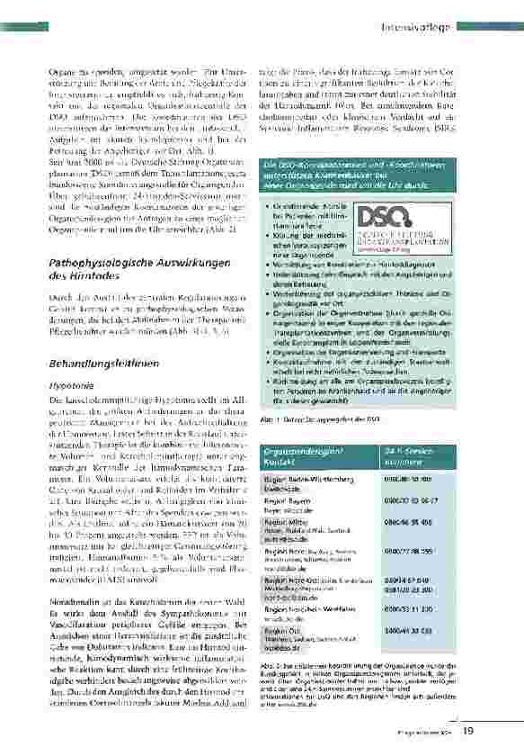 Vorschauseite 2: Organspende und IntensivmedizinProfessionelle Spenderbetreuung ermöglicht Transplantationserfolge