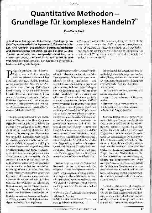 Vorschauseite 1: Quantitative Methoden - Grundlage für komplexes Handeln?