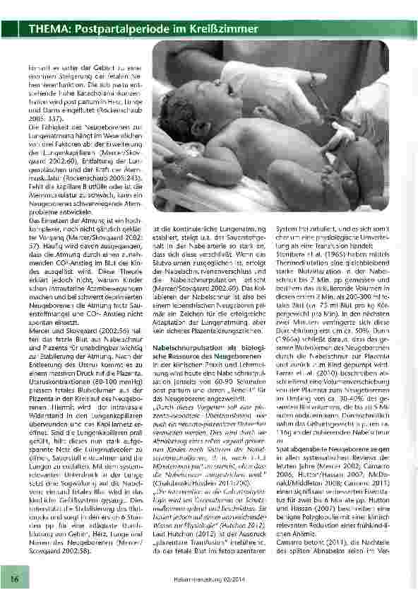 Vorschauseite 3: Abwarten mit dem Abnabeln -eine wichtige biologische Ressource nutzen