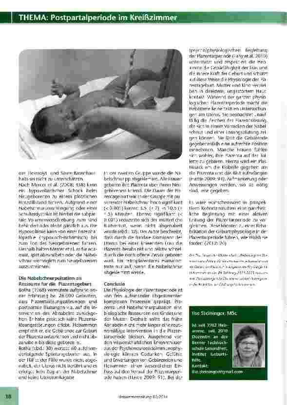 Vorschauseite 5: Abwarten mit dem Abnabeln -eine wichtige biologische Ressource nutzen