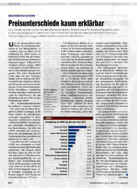Vorschauseite 1: Preisunterschiede kaum erklärbar