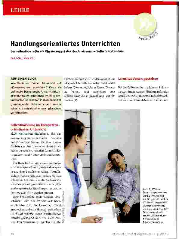 Vorschauseite 1: Handlungsorientiertes Unterrichten