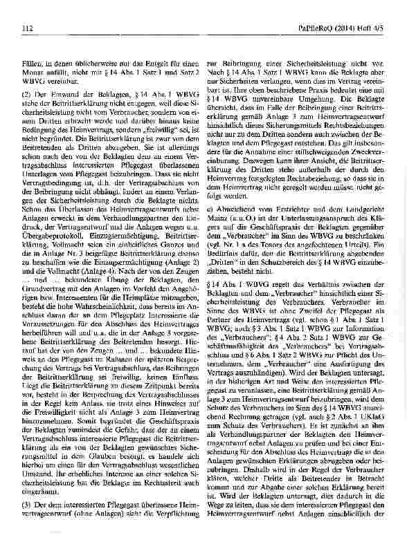 Vorschauseite 4: Kosten der Heimunterbringung dürfen nicht unbegrenzt auf Angehörige oder ehrenamtliche Betreuer abgewälzt werden