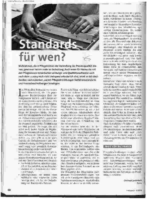 Vorschauseite 1: Standards für wen?