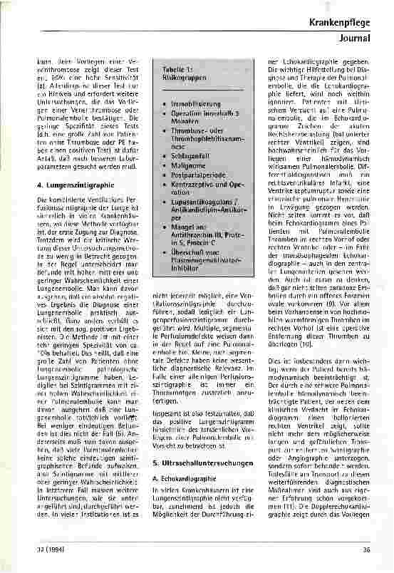Vorschauseite 2: Diagnostik bei Verdacht auf Lungenembolie