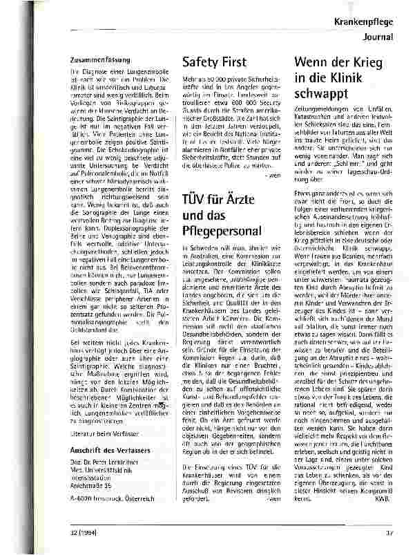 Vorschauseite 4: Diagnostik bei Verdacht auf Lungenembolie