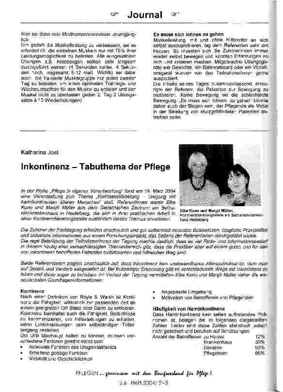 Vorschauseite 1: Inkontinenz - Tabuthema der Pflege