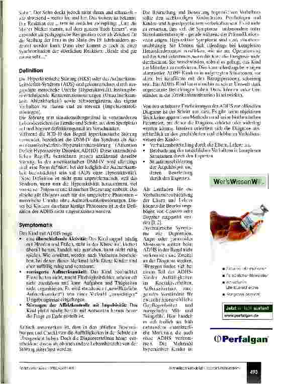 Vorschauseite 2: Aufmerksamkeitsdefizit-Hyperaktivitätssyndrom (ADHS) im Kindesalter - psychologische und anästhesiologische Aspekte