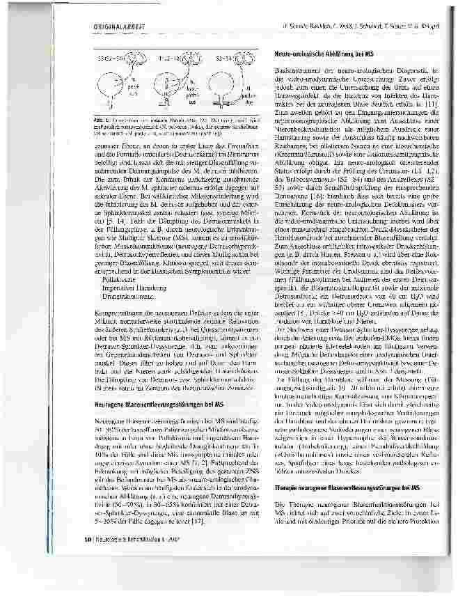 Vorschauseite 2: Neurogene Blasenfunktionsstörungen bei MSUrsachen, Abklärung und neue therapeutische Aspekte durch die Behandlung mit Botulinumtoxin-A