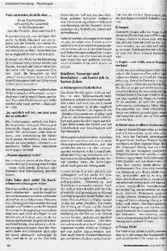 Vorschauseite 2: Perspektiven von Männern im Prozess von Zeugung, Schwangerschaft, Geburt und früher Elternschaft