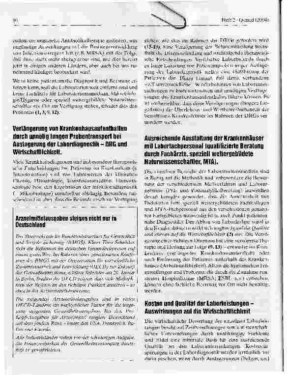 Vorschauseite 2: Patientenorientierte Qualitätssicherungder Laboratoriumsmedizin beim Probentransport