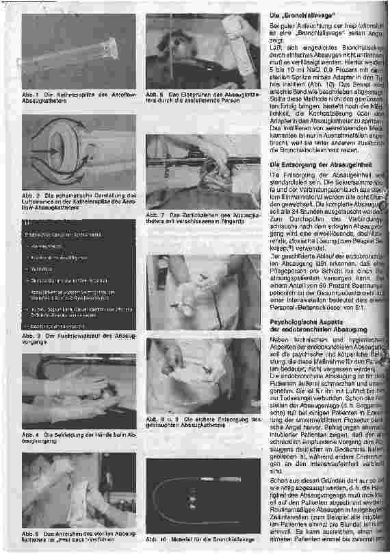 Vorschauseite 2: Grundund Behandlunspflege in der Intensivmedizin 5. Folge: Die Behandlungspflege bei der Bronchialtoilette