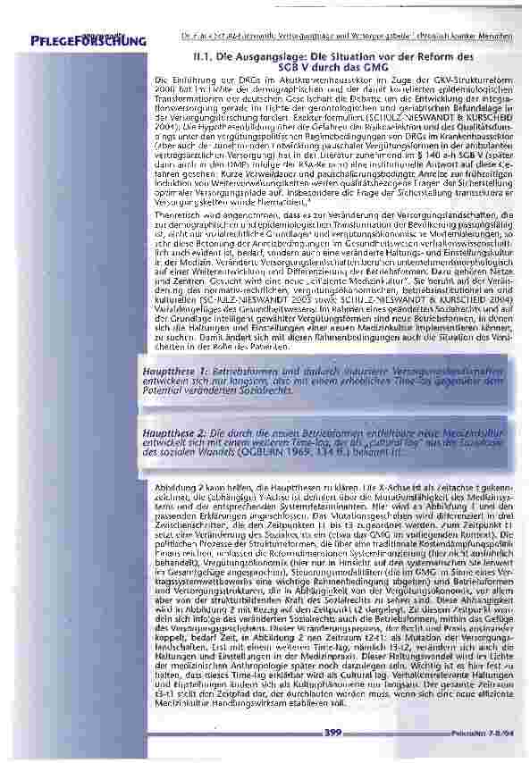 Vorschauseite 4: Versorgungslage und Versorgungsbedarf chronisch kranker MenschenNeue Impulse infolge der Reform des SGB V durch das GMG? Ein Beitrag zur Betriebsformenlehre der Medizinanthropolog…