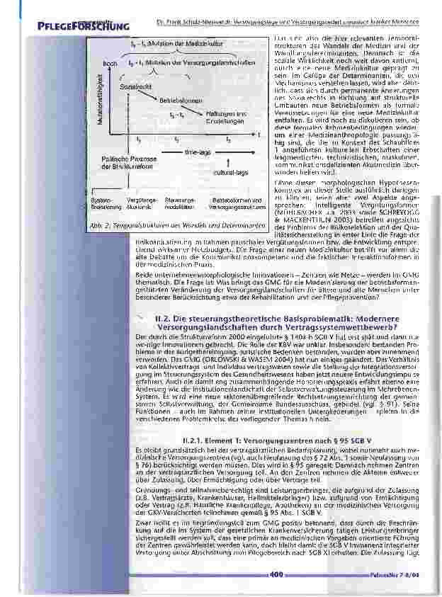 Vorschauseite 5: Versorgungslage und Versorgungsbedarf chronisch kranker MenschenNeue Impulse infolge der Reform des SGB V durch das GMG? Ein Beitrag zur Betriebsformenlehre der Medizinanthropolog…