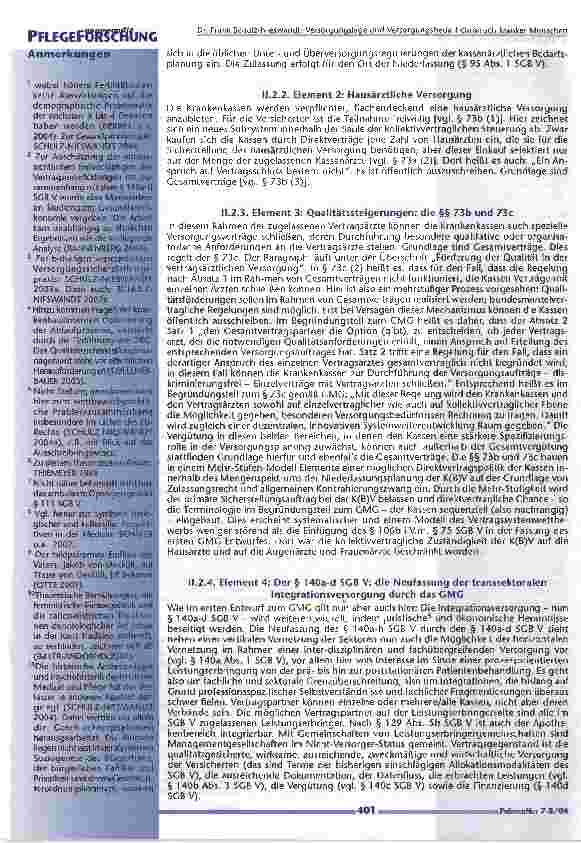Vorschauseite 6: Versorgungslage und Versorgungsbedarf chronisch kranker MenschenNeue Impulse infolge der Reform des SGB V durch das GMG? Ein Beitrag zur Betriebsformenlehre der Medizinanthropolog…