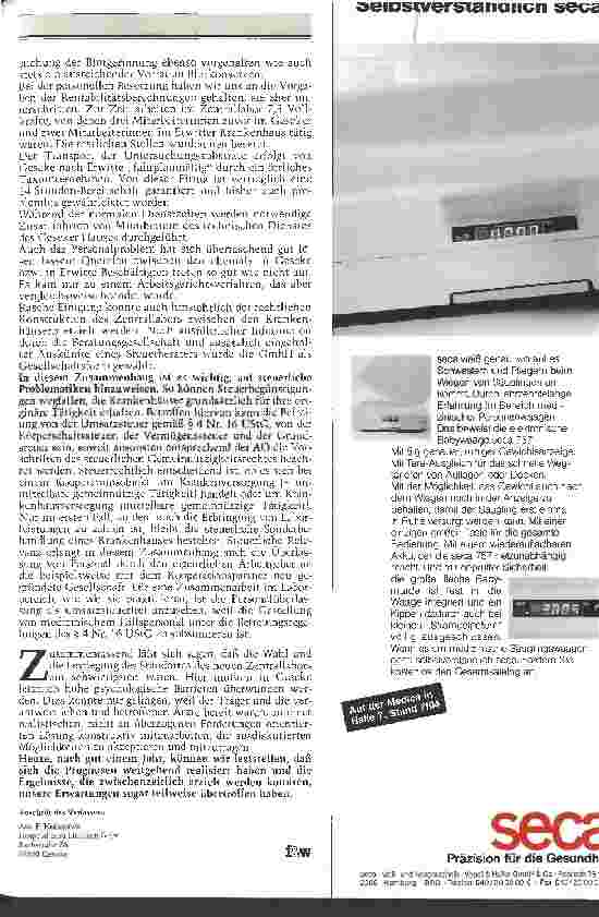 Vorschauseite 2: Zentrallabor für Nachbarkrankenhäuser Der Praxis Tip