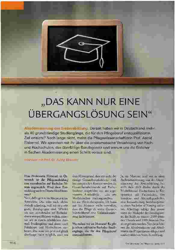 Vorschauseite 1: DAS KANN NUR EINE ÜBERGANGSLÖSUNG SEIN