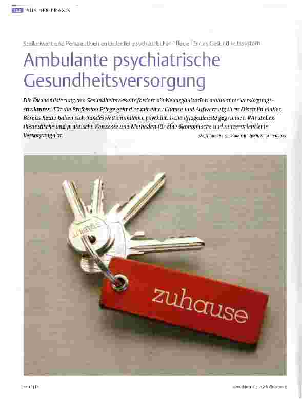 Vorschauseite 1: Ambulante psychiatrische Gesundheitsversorgung