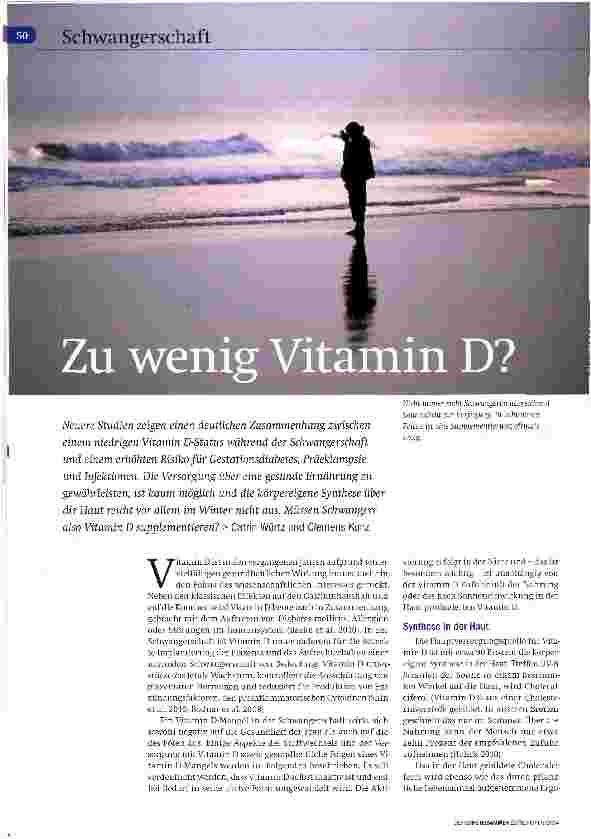 Vorschauseite 1: Zu wenig Vitamin D?