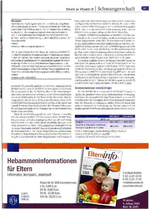 Vorschauseite 2: Zu wenig Vitamin D?