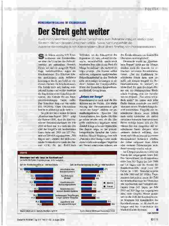 Vorschauseite 1: Der Streit geht weiter