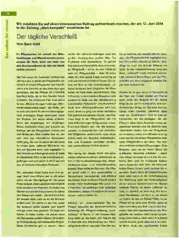 Vorschauseite 1: Der tägliche Verschleiß