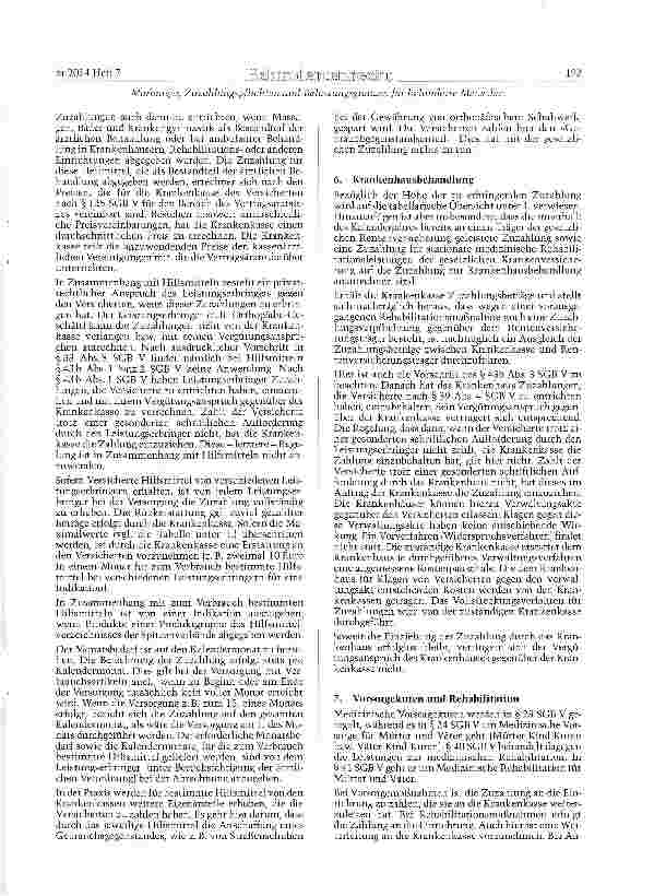 Vorschauseite 4: Zuzahlungspflichten und Belastungsgrenzen für behinderte Menschen in der gesetzlichen Krankenversicherung (GKV)