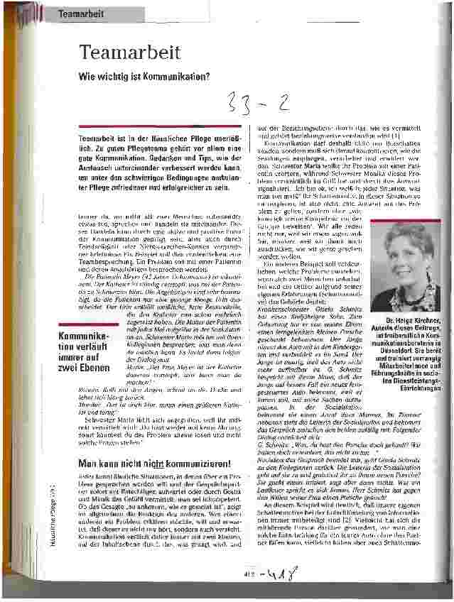 Vorschauseite 1: Teamarbeit Wie wichtig ist Kommunikation?