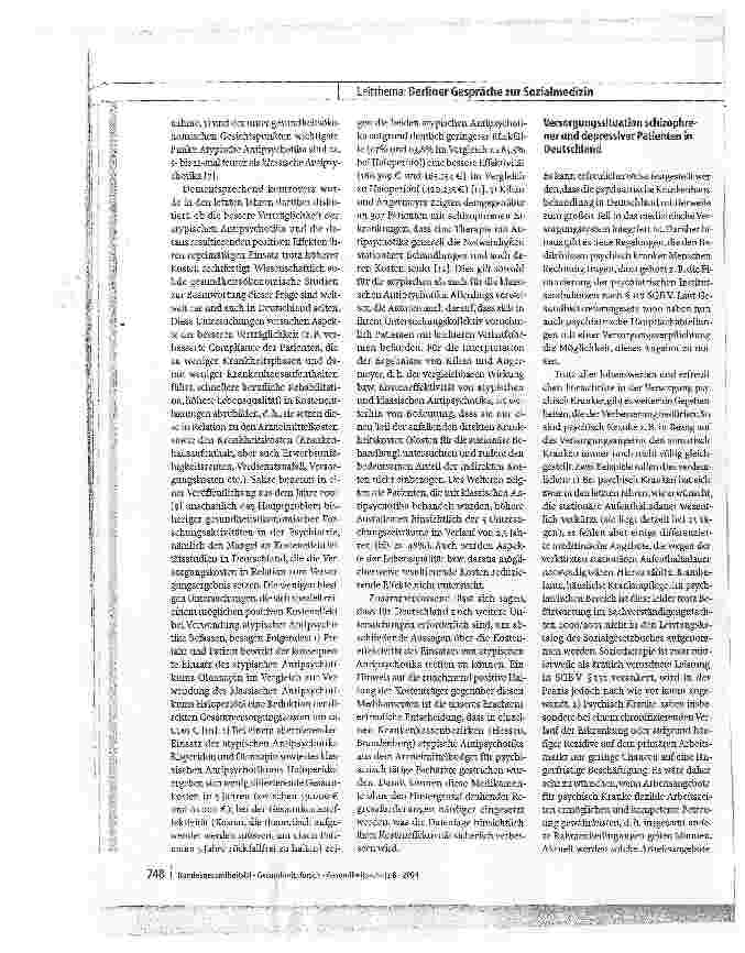 Vorschauseite 4: Medizinische Versorgung und therapeutische Optionen unter gesundheitsökonomischen Aspekten bei psychiatrischen Patienten in Deutschland am Beispiel schizophrener und depressiver S…