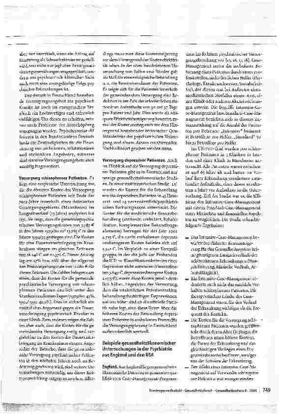 Vorschauseite 5: Medizinische Versorgung und therapeutische Optionen unter gesundheitsökonomischen Aspekten bei psychiatrischen Patienten in Deutschland am Beispiel schizophrener und depressiver S…