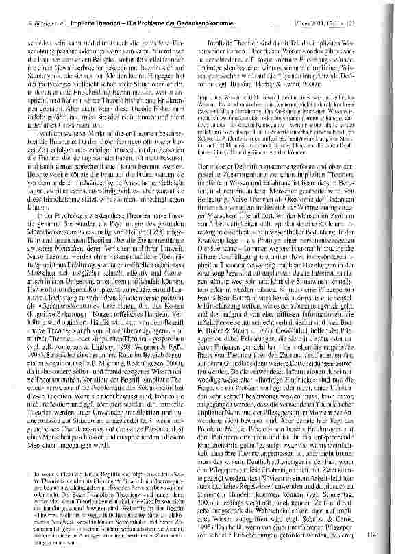 Vorschauseite 2: Implizite Theorien - Die Probleme der Gedankenökonomie