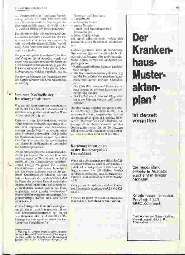 Vorschauseite 3: Krankenhausketten in den USA