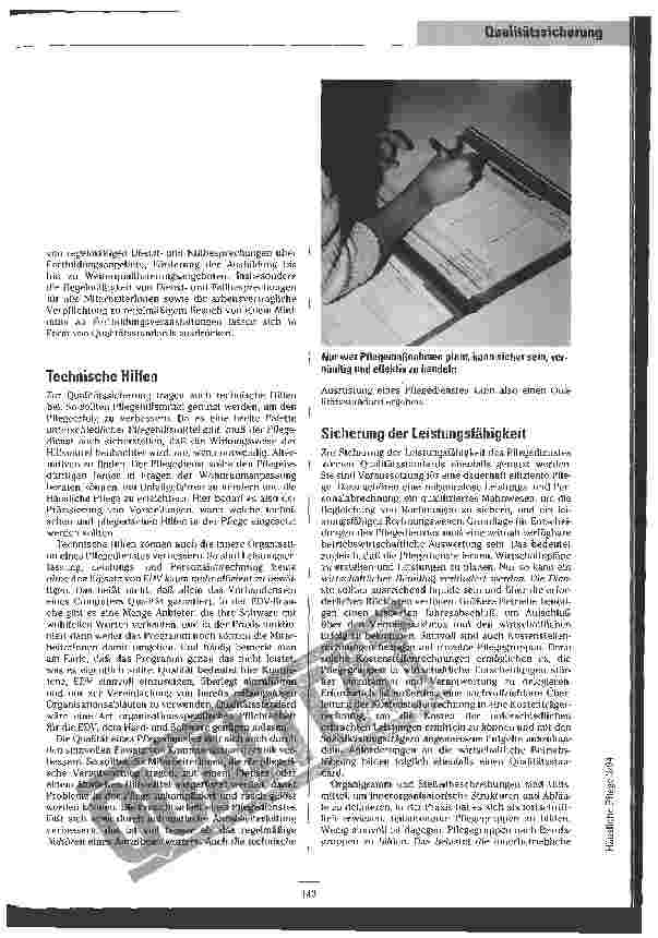 Vorschauseite 4: Qualitässicherung Notwendige Standards in der Häuslichen Pflege