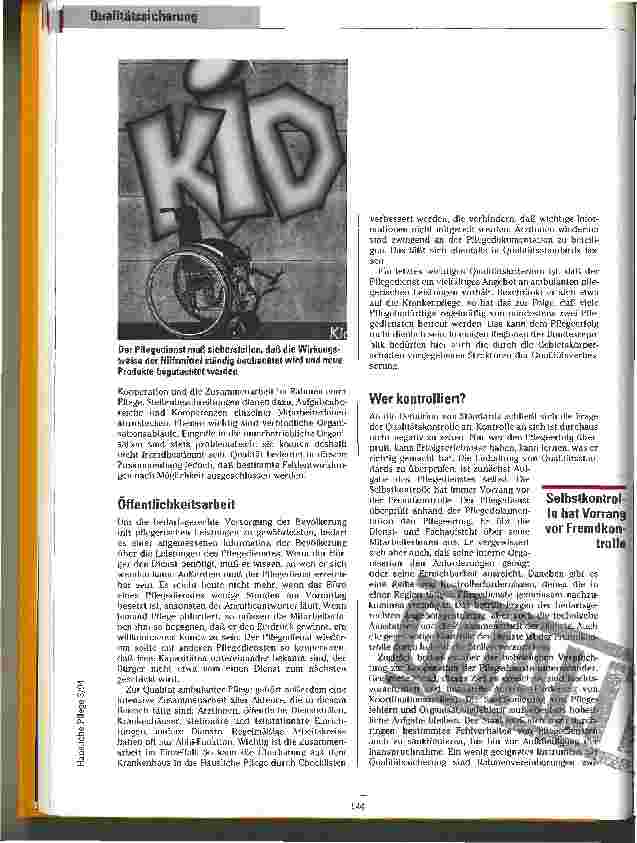 Vorschauseite 5: Qualitässicherung Notwendige Standards in der Häuslichen Pflege