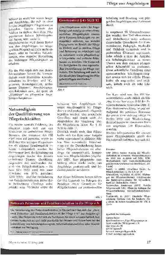 Vorschauseite 2: Schulung und Beratung von pflegenden Angehörigen