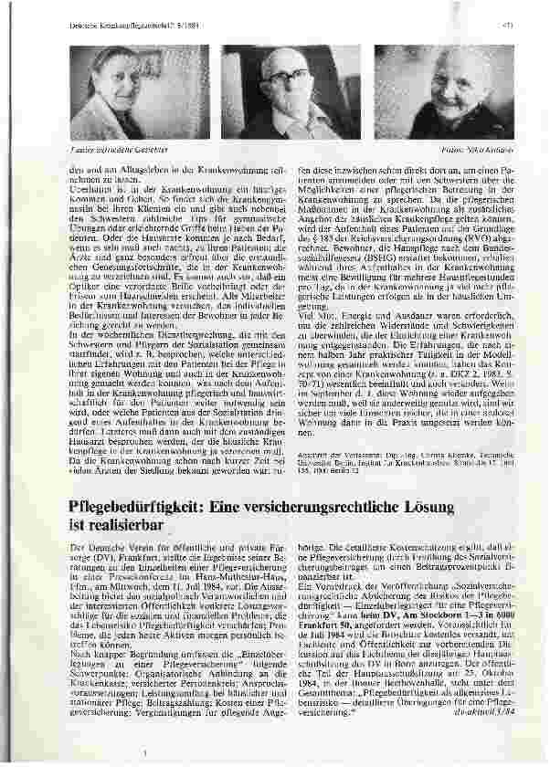 Vorschauseite 3: Eine Krankenwohnung ist realisiert