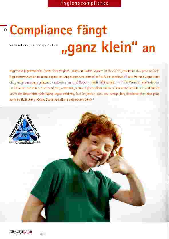 Vorschauseite 1: Compliance fängt ganz klein an