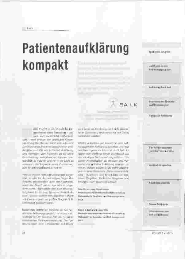 Vorschauseite 1: Patientenaufklärung kompakt