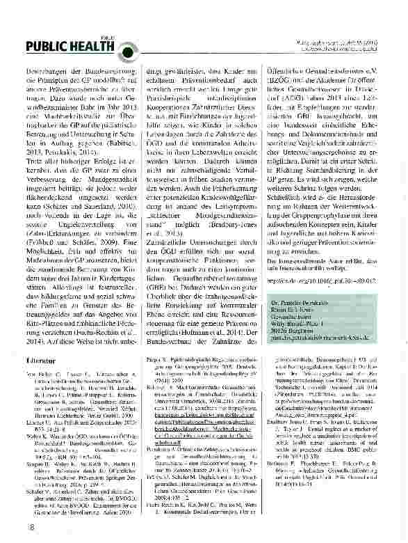 Vorschauseite 2: Öffentliche Mundgesundheitspflege