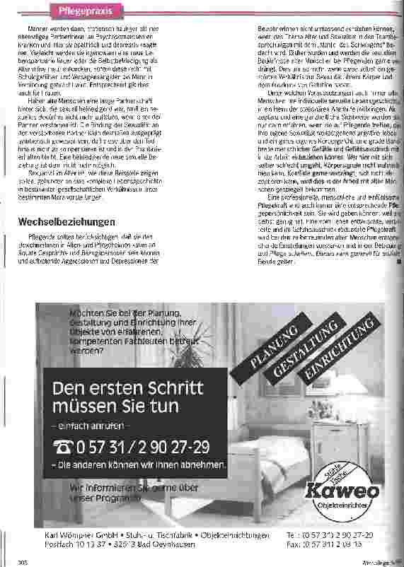 Vorschauseite 3: Das Schweigen durchbrechen Der Umgang mit Sexualität im Heim ist durch die sexuelle Lebensgeschichte von Bewohnerinnen u.Pflegenden geprägt