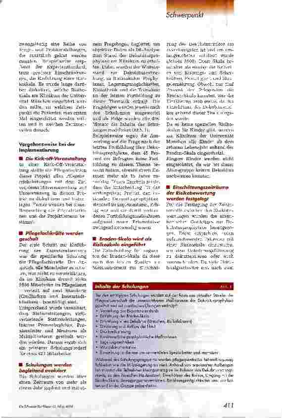 Vorschauseite 2: Implementierung des nationalen Dekubitusprophylaxestandards am Beispiel eines Krankenhauses der Maximalversorgung