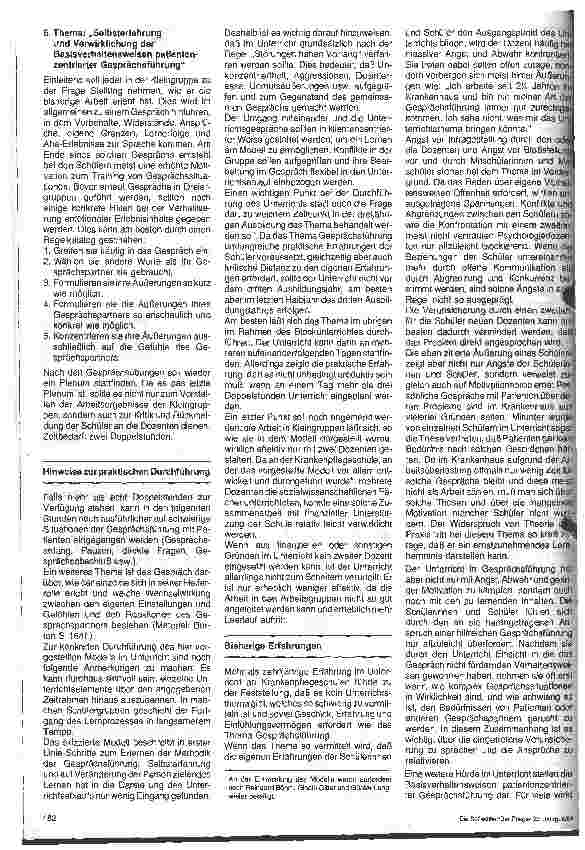 Vorschauseite 4: Patientenzentrierte Gesprächsführung als Unterrichtsthema in der Krankenpflegeausbildung