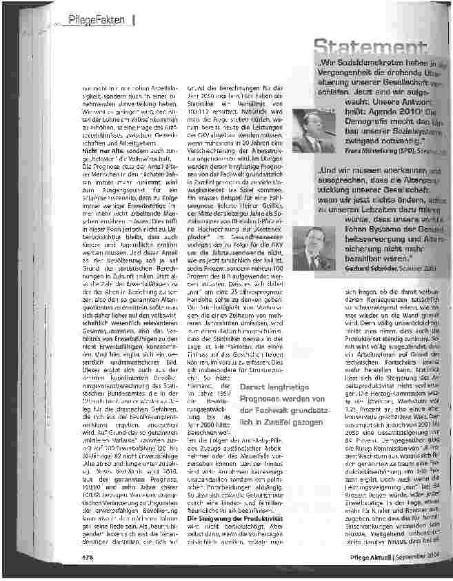 Vorschauseite 3: Von der Mär der KostenexplosionWenn statistische Berechnungen die Politik untermauern