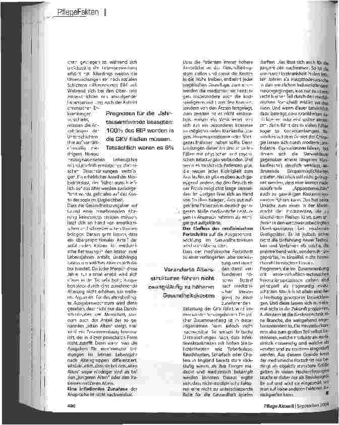 Vorschauseite 5: Von der Mär der KostenexplosionWenn statistische Berechnungen die Politik untermauern