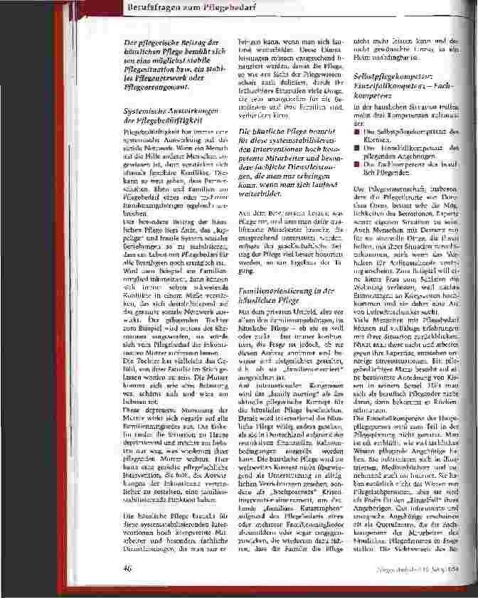 Vorschauseite 2: Häusliche Pflege in Balance Plädoyer für eine systemische Sichtweise