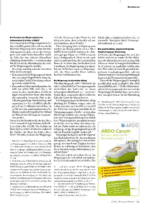Vorschauseite 2: Teilnahme am Schwangerschaftsabbruch - Bedeutung und Grenzen des Weigerungsrechts des §12 Schwangerschaftskonfliktgesetz CSchKG)