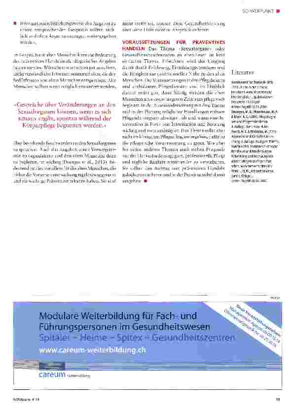 Vorschauseite 3: Patientenedukation und Sexualität bei alten Menschen