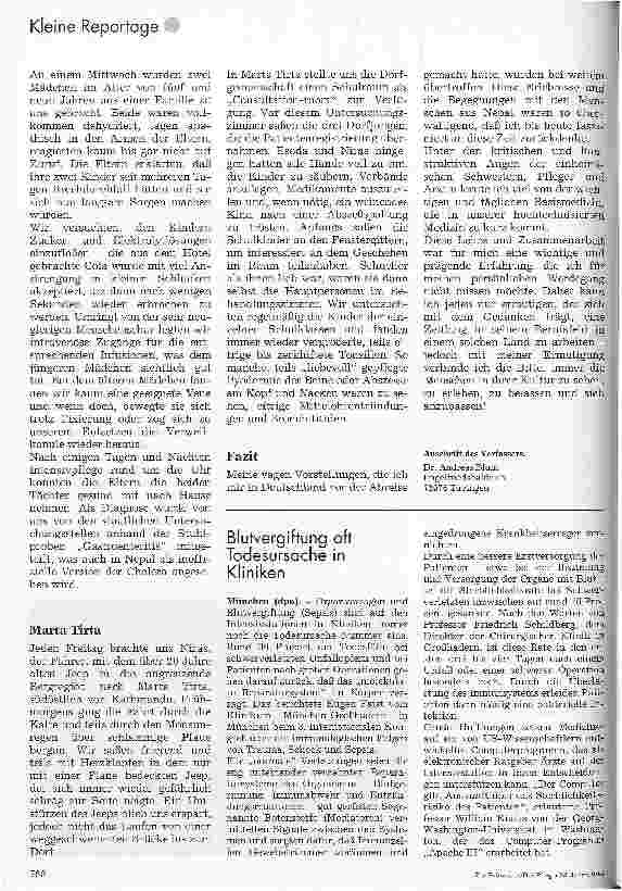 Vorschauseite 5: Arbeiten in Nepal Lepra-Station und Road Side Clinic